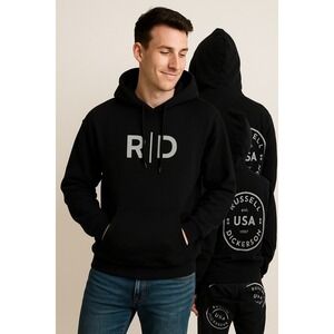 Russell Dickerson Black Hoodie Sweatshirt R/D USA Logo Pullover